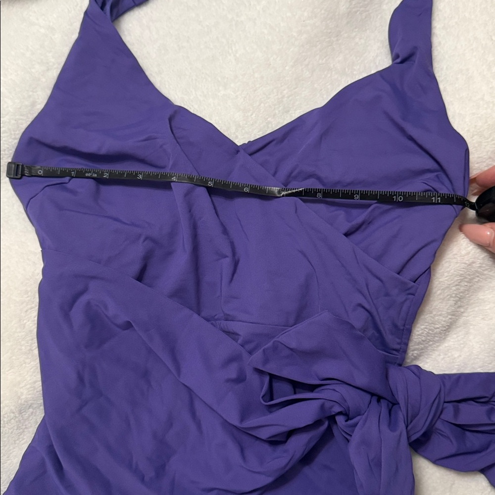 Onia Purple Wrap Waist Swimsuit - Picture 6 of 9